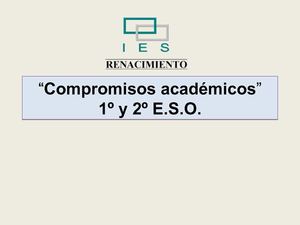 Compromisos académicos