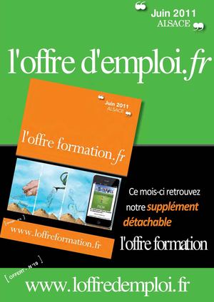 L'offre d'emploi avec supplément l'offre formation - Alsace - Juin 2011