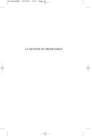 Joël de Rosnay - LA RÉVOLTE DU PRONÉTARIAT - Des mass média aux média des masses