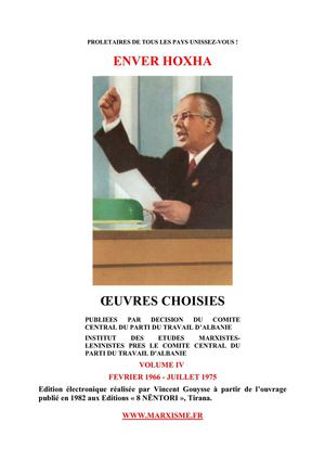 Enver Hoxha : oeuvres choisies (février 1966-juillet 1975)