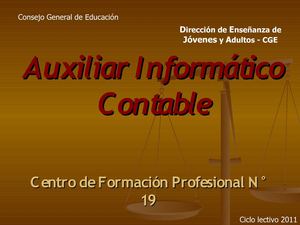 PRESENTACION DEL CENTRO PROFESIONAL 19