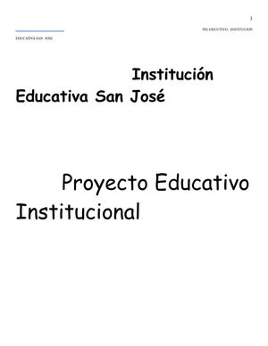 PEI ejecutivo de la I.E. San José