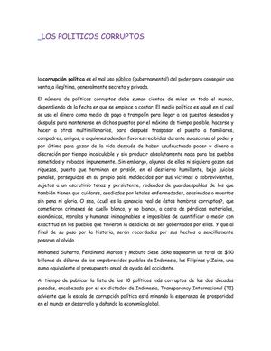 POLÍTICOS CORRUPTOS