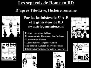 Les sept rois de Rome en BD