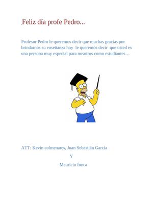 feliz dia profe pedro