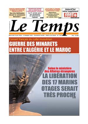 Le Temps d'Algérie Edition du Mercredi 08 Juin 2011