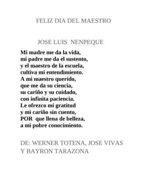 FELIZ DIA DEL MAESTRO - JOSE LUIS NENPEQUE