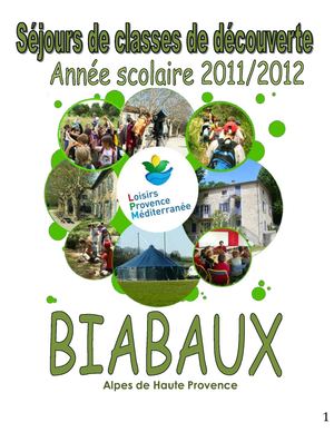 Catalogue classes découvertes 2011.2012