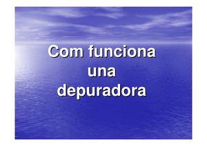 COM FUNCIONA UNA DEPURADORA?