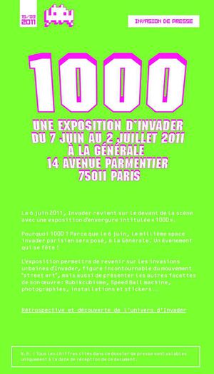 Dossier de presse Invasion1000