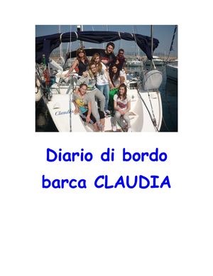 Diario di bordo imbarcazione Claudia