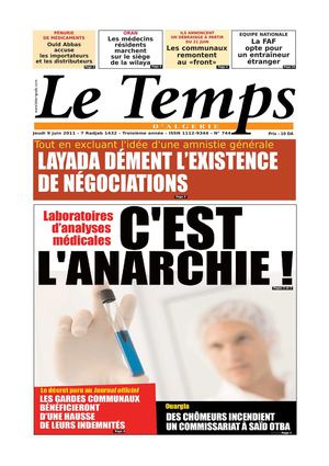 Le Temps d'Algérie Edition du Jeudi 09 Juin 2011