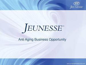 Jeunesse Anti Aging Business Opportunity