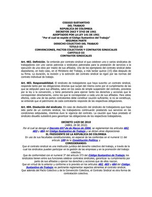 Normas Contrato Sindical