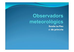 OBSERVADORS METEOROLÒGICS