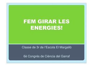 FEM GIRAR LES ENERGIES!