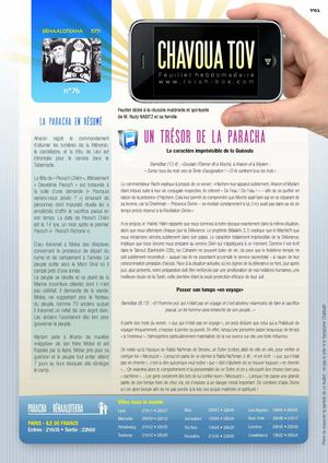 Paracha BEHAALOTEKHA 5771 - Torah-Box