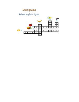 Crucigrama Frutas..!!