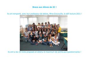 Défi lecture gagnant