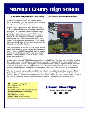 Marshall County High School Customer Spotlight