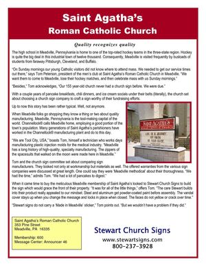 Saint Agatha Catholic Customer Spotlight