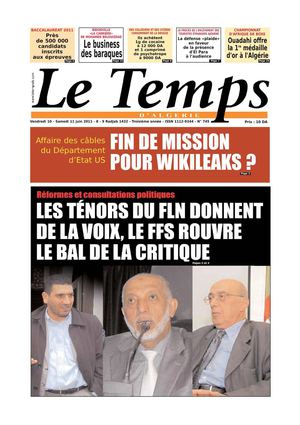 Le Temps d'Algérie Edition du 11 Juin 2011