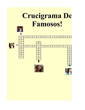 Crucigrama De Famosos!