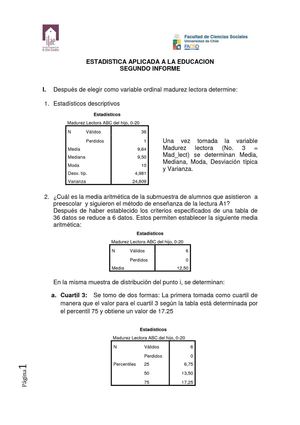 INFORME ESTADISTICA DESCRIPTIVA