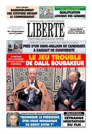 LIBERTE ALGERIE (liberte-algerie.com) du 11 juin 2011