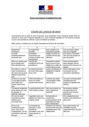 Discours langue de bois