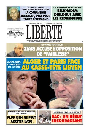 LIBERTE ALGERIE (liberte-algerie.com) du 12 juin 2011