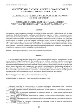 10 AGRESIÓN Y VIOLENCIA EN LA ESCUELA