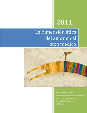 La dimensión ética del amor en el acto médico