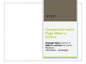 Comparación entre Page Maker y Scribus
