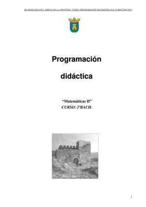 Programación Matemáticas II