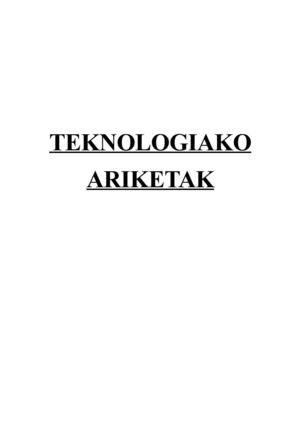 teknologiako ariketak