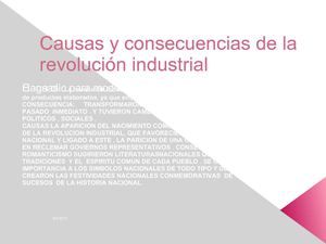 Causas y consecuencias de la revolución industrial