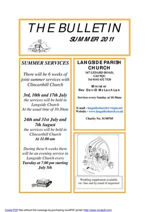 The Bulletin - Summer 2011