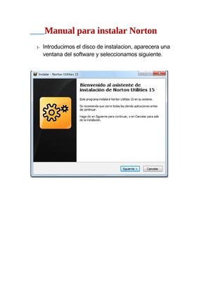 Manual de instalacion para norton utilities