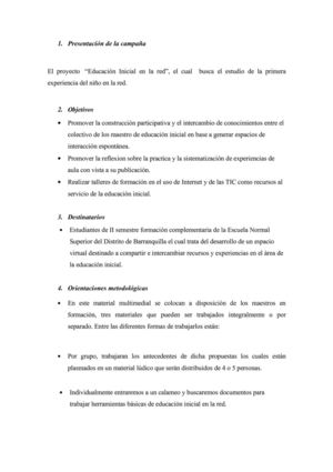 Presentación de la campañ sheris
