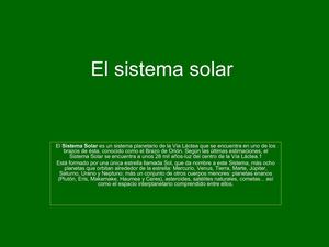 El sistema solar