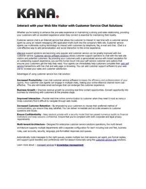 Interact with your Web Site Visitor with Customer Service Chat Solutions