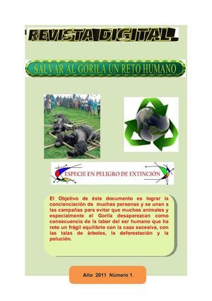 SALVAR AL GORILA UN RETO HUMANO