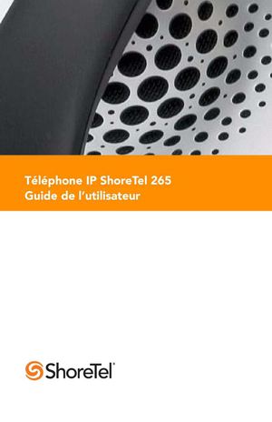 Manuel Utilisateur Shoretel - Telephone 265 - FR