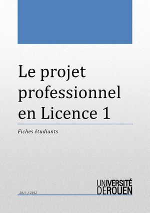 Projet professionnel Licence 1