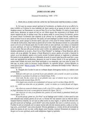 Judecata de Apoi - Emanuel Swedenborg