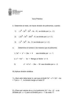 Guias III° matemático