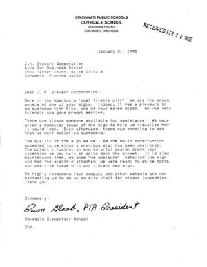 Covedale School Testimonial