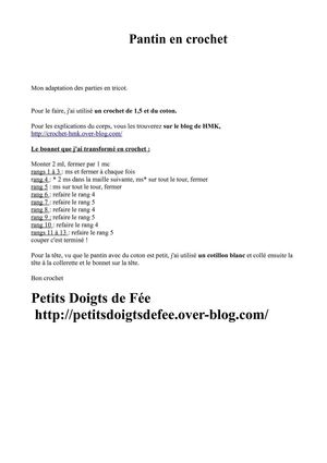 pantin en crochet