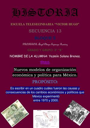 Modelos políticos y económicos para México (tabla)